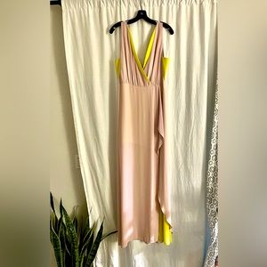 Sheer Two Toned Empire Waist Dress